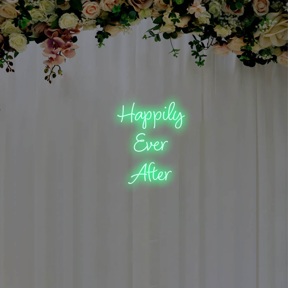 Happily Ever After LED Neon Sign – Perfect Wedding Decor