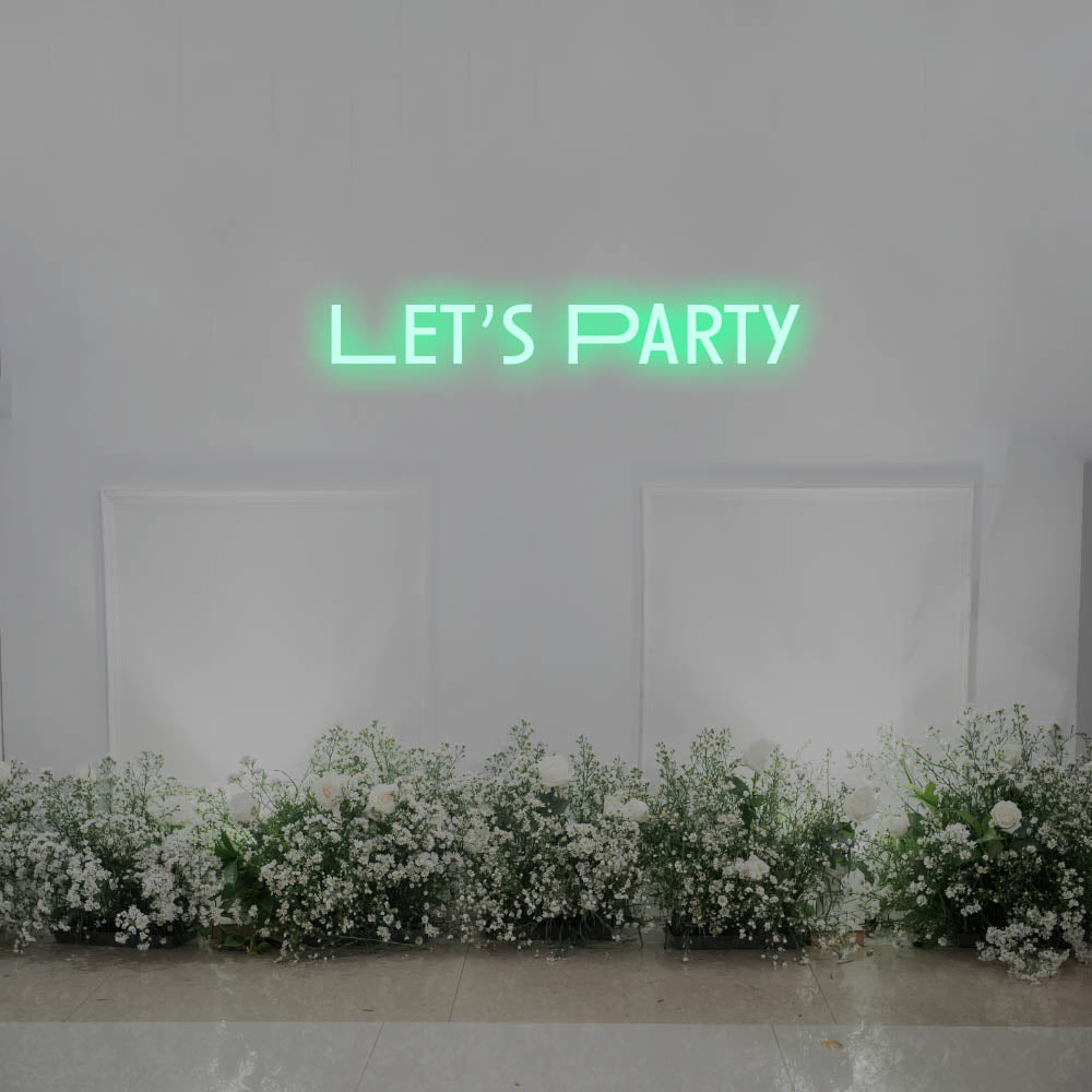 Let's Party LED Neon Sign – Perfect Wedding Decor