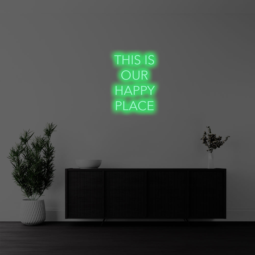 This Is Our Happy Place LED Neon Sign – Perfect Creative Decor
