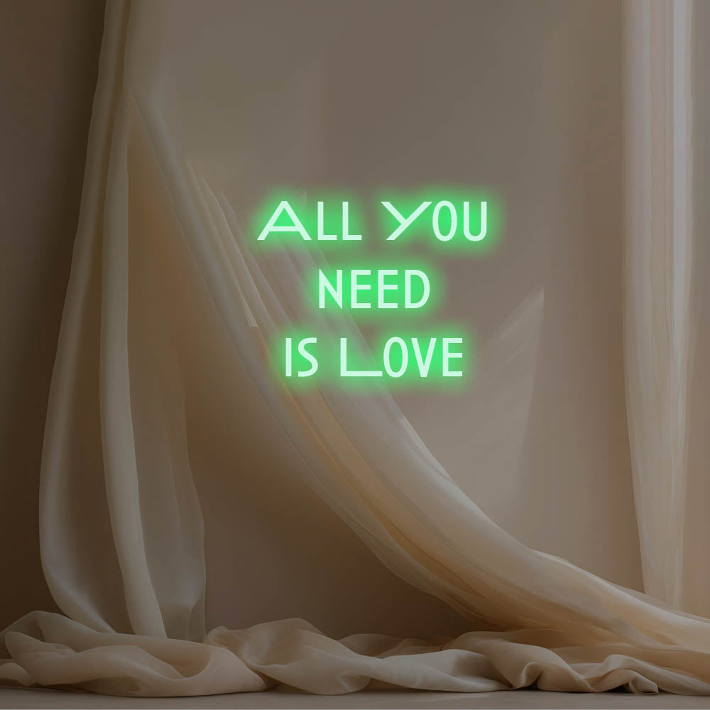 All You Need Is Love LED Neon Sign – Perfect Wedding Decor