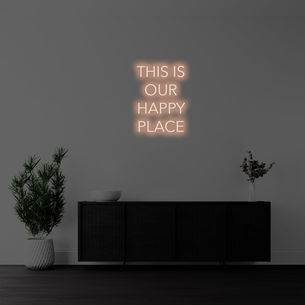 This Is Our Happy Place LED Neon Sign – Perfect Creative Decor