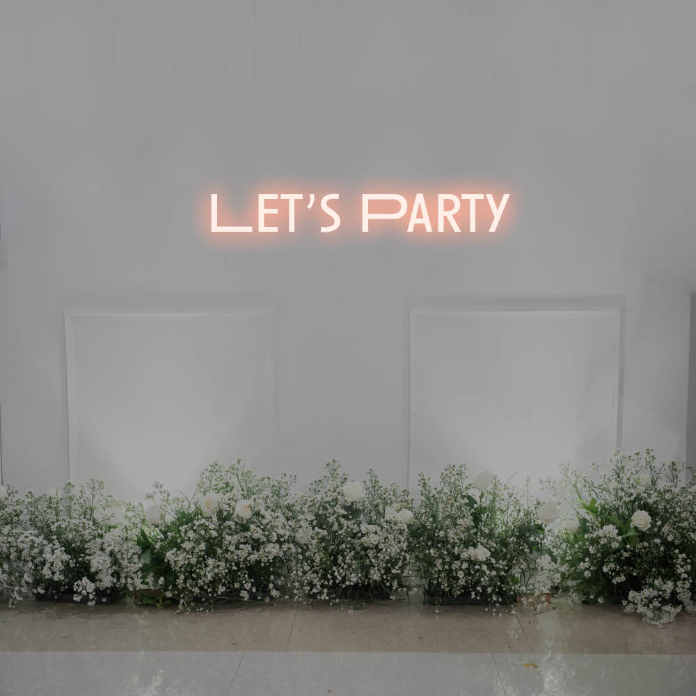 Let's Party LED Neon Sign – Perfect Wedding Decor