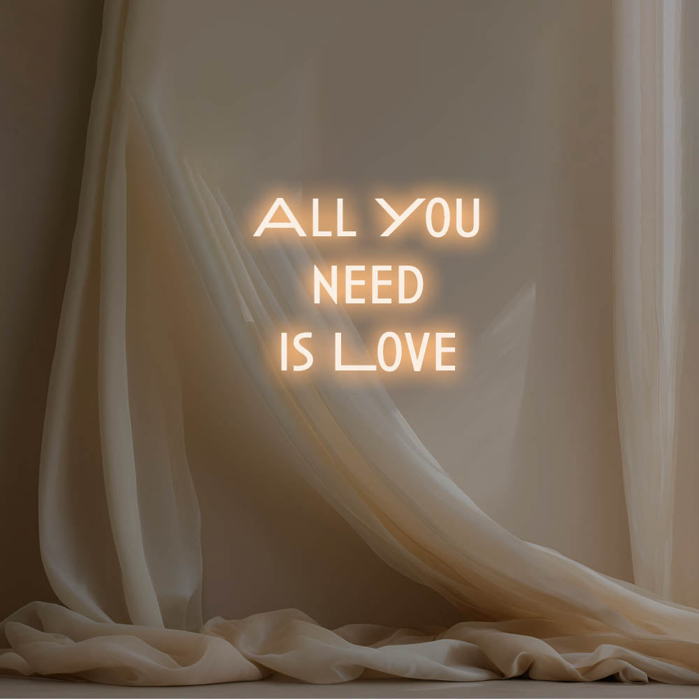 All You Need Is Love LED Neon Sign – Perfect Wedding Decor