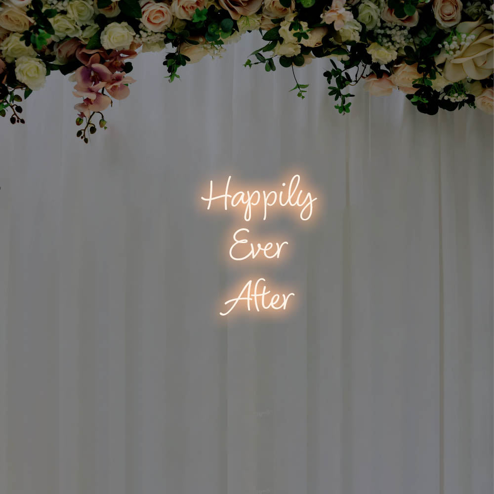 Happily Ever After LED Neon Sign – Perfect Wedding Decor