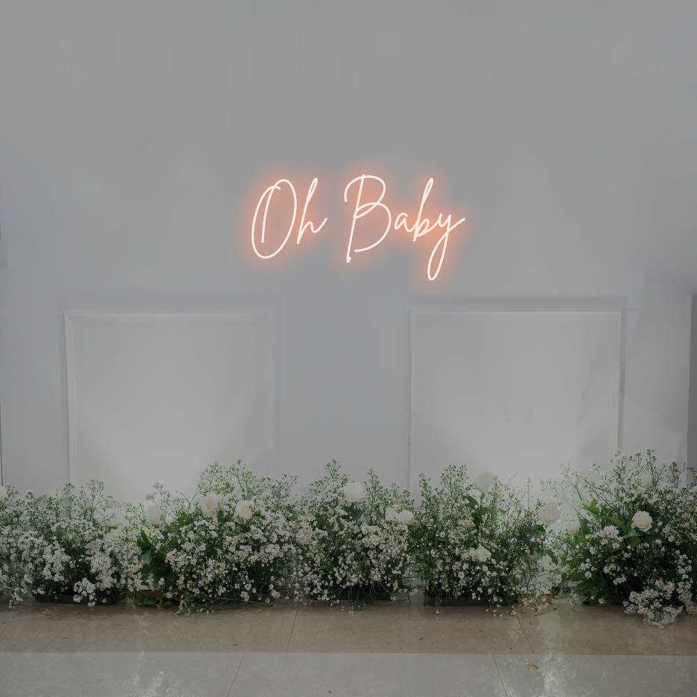 Oh Baby LED Neon Sign – Perfect Wedding Decor