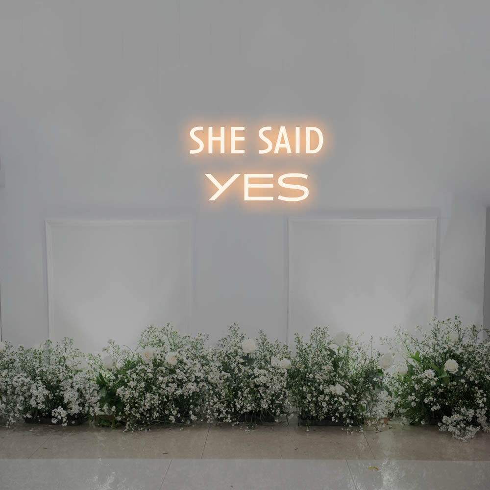 She Said Yes LED Neon Sign – Perfect Wedding Decor