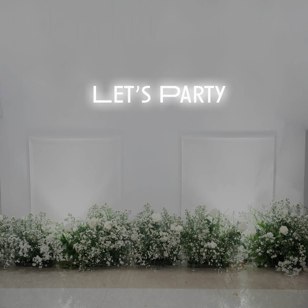 Let's Party LED Neon Sign – Perfect Wedding Decor