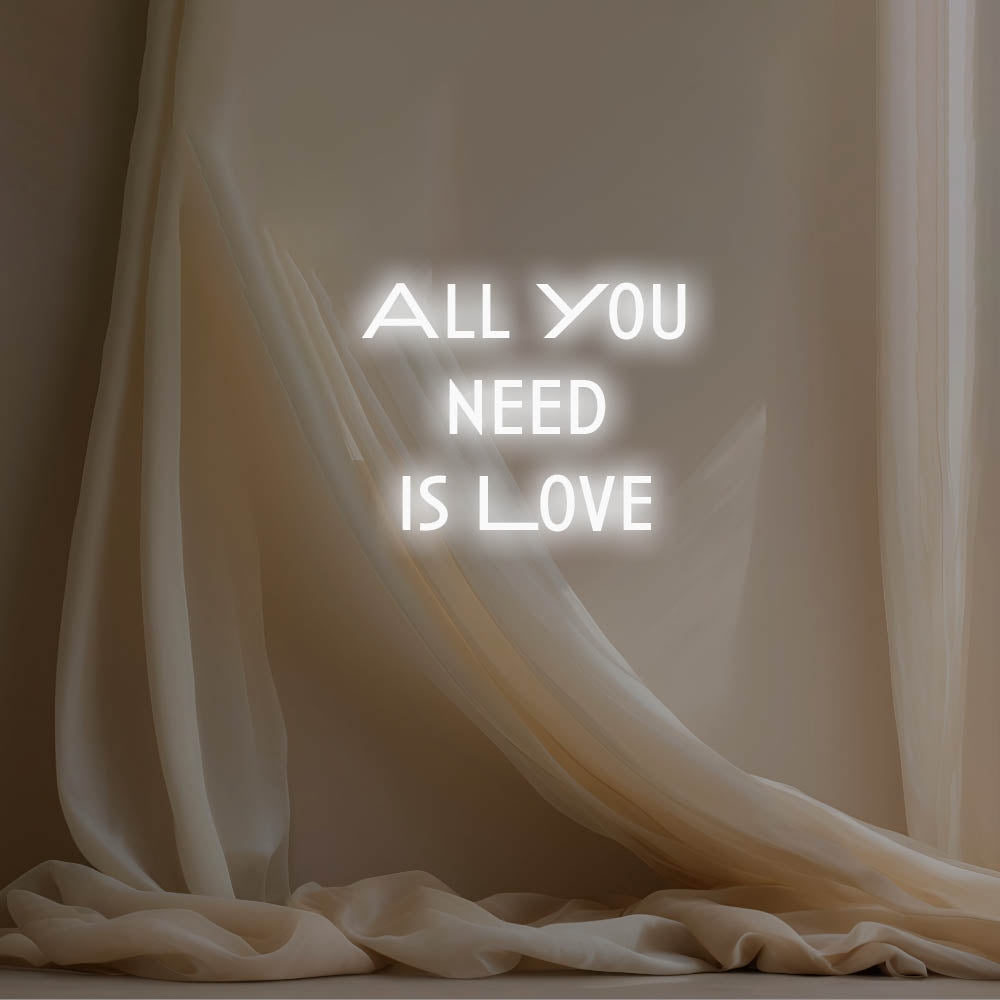 All You Need Is Love LED Neon Sign – Perfect Wedding Decor