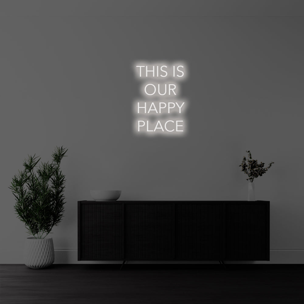 This Is Our Happy Place LED Neon Sign – Perfect Creative Decor