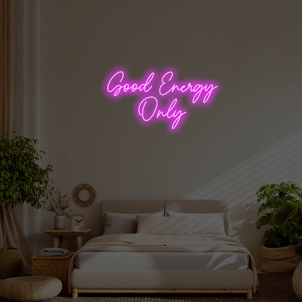 Good Energy Only LED Neon Sign – Perfect Pop Culture Decor