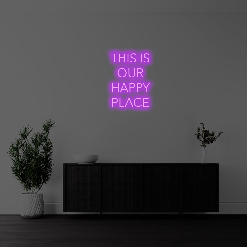 This Is Our Happy Place LED Neon Sign – Perfect Creative Decor
