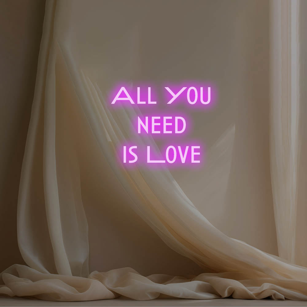 All You Need Is Love LED Neon Sign – Perfect Wedding Decor