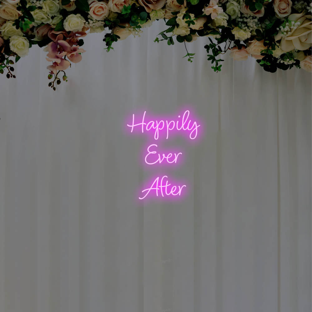 Happily Ever After LED Neon Sign – Perfect Wedding Decor