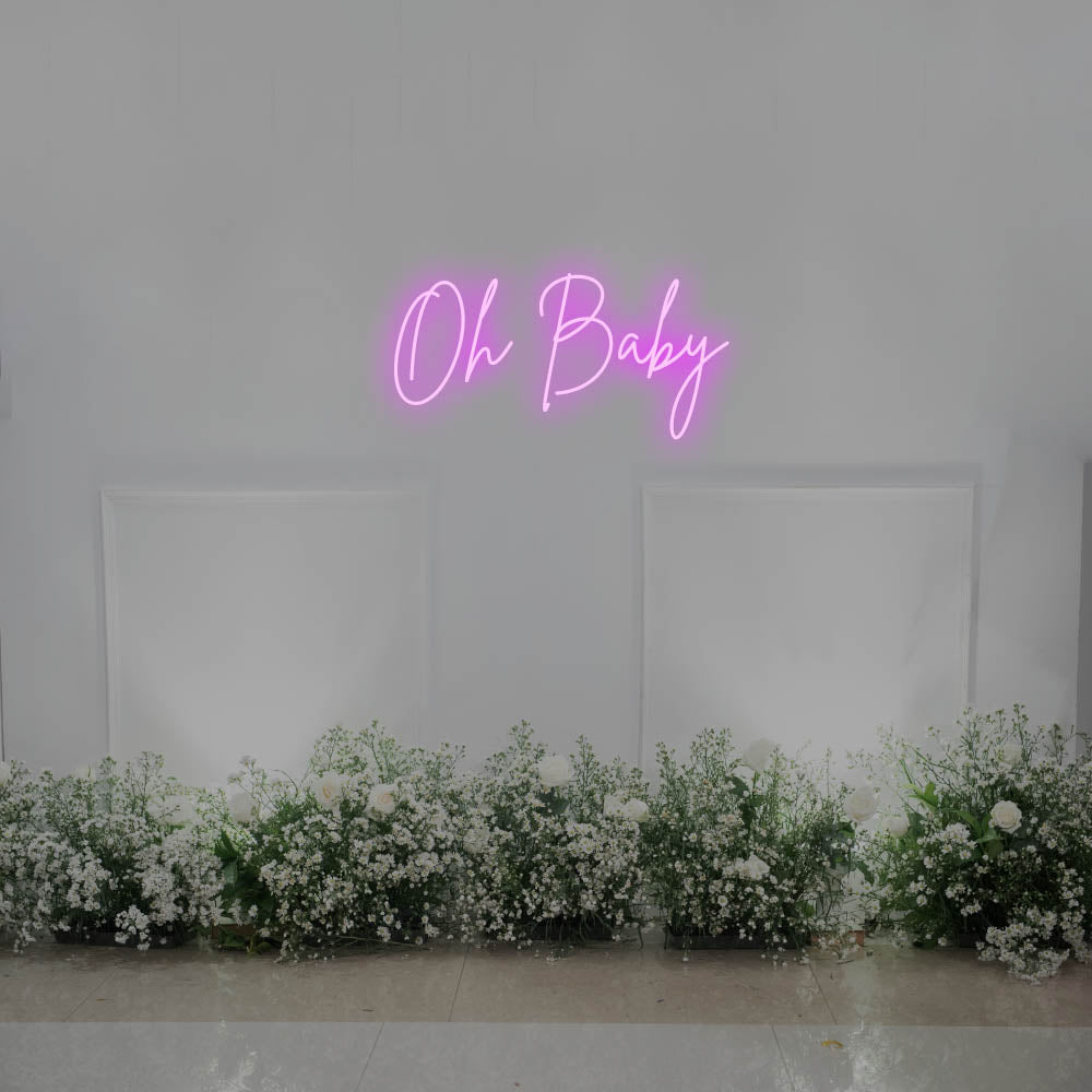 Oh Baby LED Neon Sign – Perfect Wedding Decor
