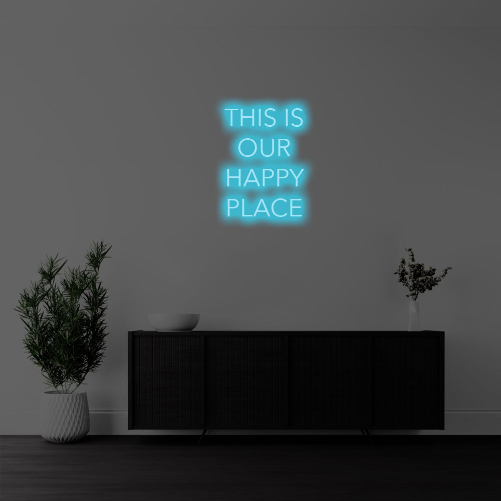 This Is Our Happy Place LED Neon Sign – Perfect Creative Decor