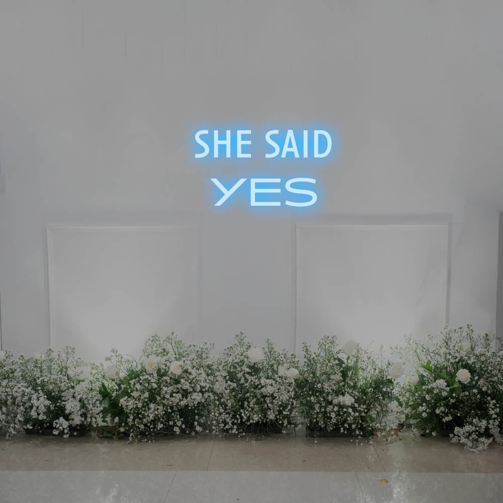 She Said Yes LED Neon Sign – Perfect Wedding Decor