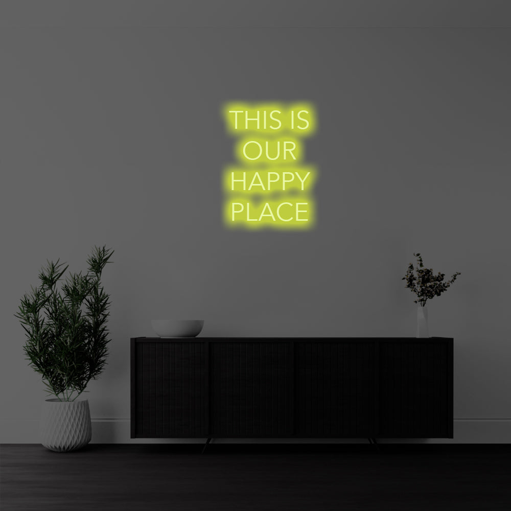 This Is Our Happy Place LED Neon Sign – Perfect Creative Decor