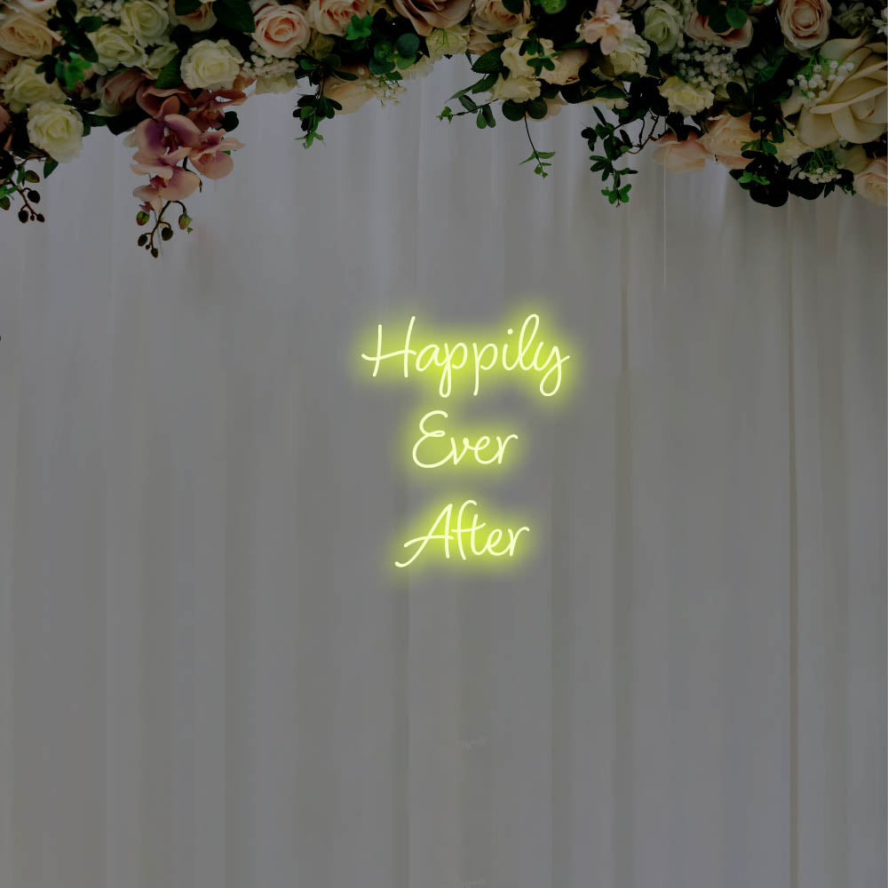 Happily Ever After LED Neon Sign – Perfect Wedding Decor