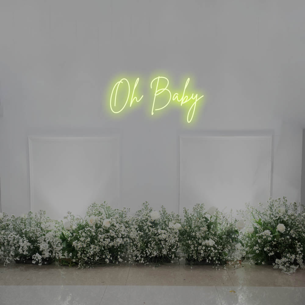 Oh Baby LED Neon Sign – Perfect Wedding Decor