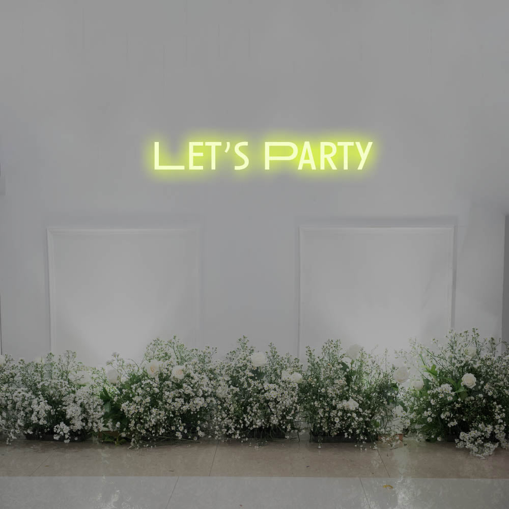 Let's Party LED Neon Sign – Perfect Wedding Decor