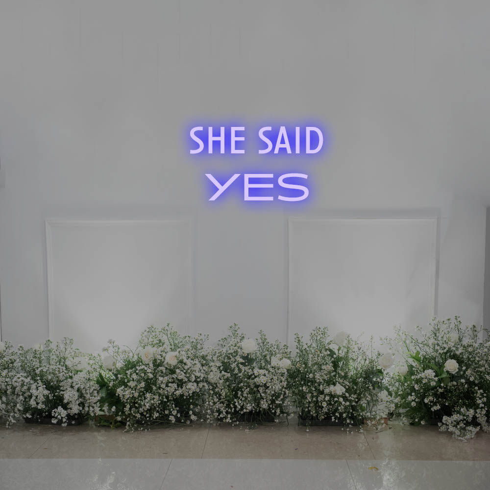 She Said Yes LED Neon Sign – Perfect Wedding Decor