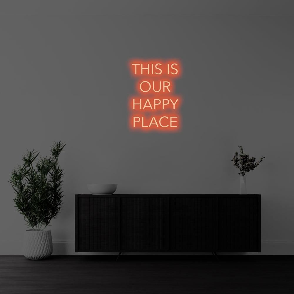 This Is Our Happy Place LED Neon Sign – Perfect Creative Decor