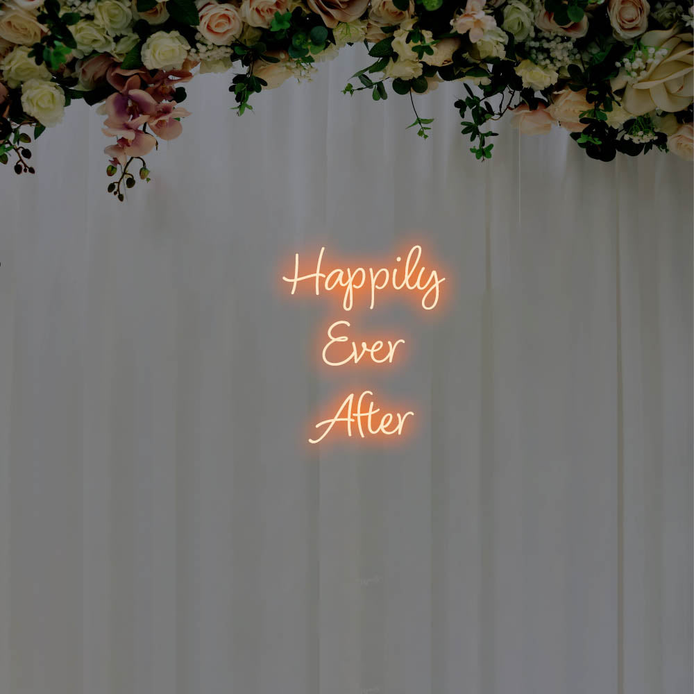 Happily Ever After LED Neon Sign – Perfect Wedding Decor