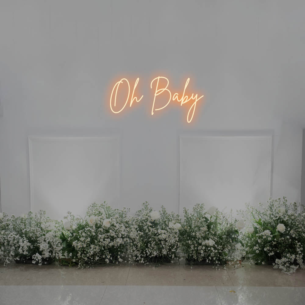 Oh Baby LED Neon Sign – Perfect Wedding Decor