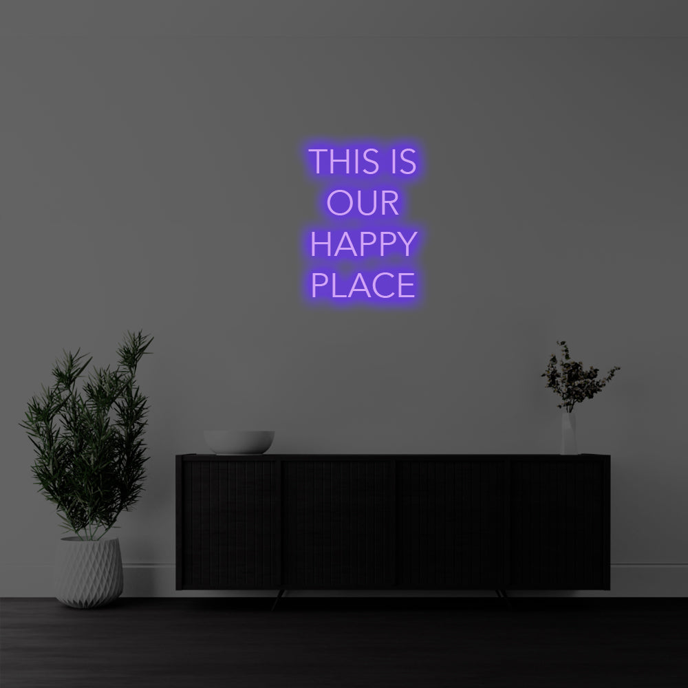 This Is Our Happy Place LED Neon Sign – Perfect Creative Decor