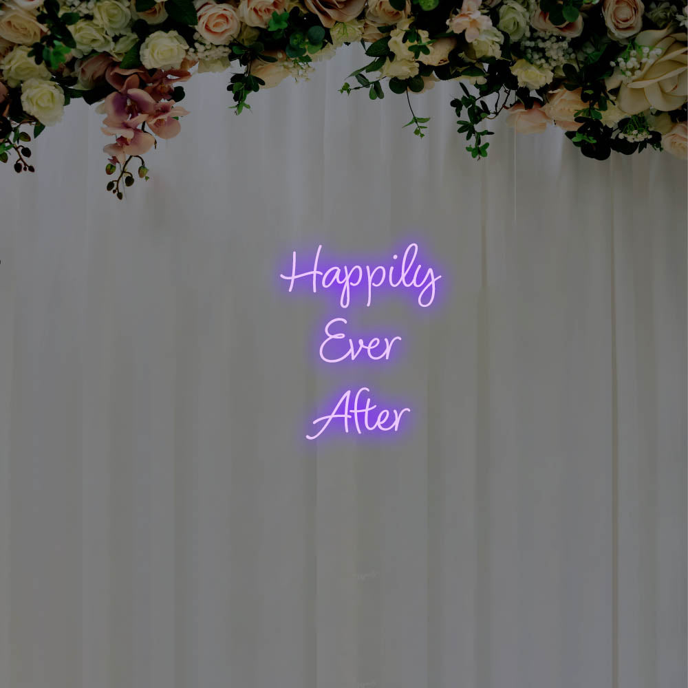 Happily Ever After LED Neon Sign – Perfect Wedding Decor