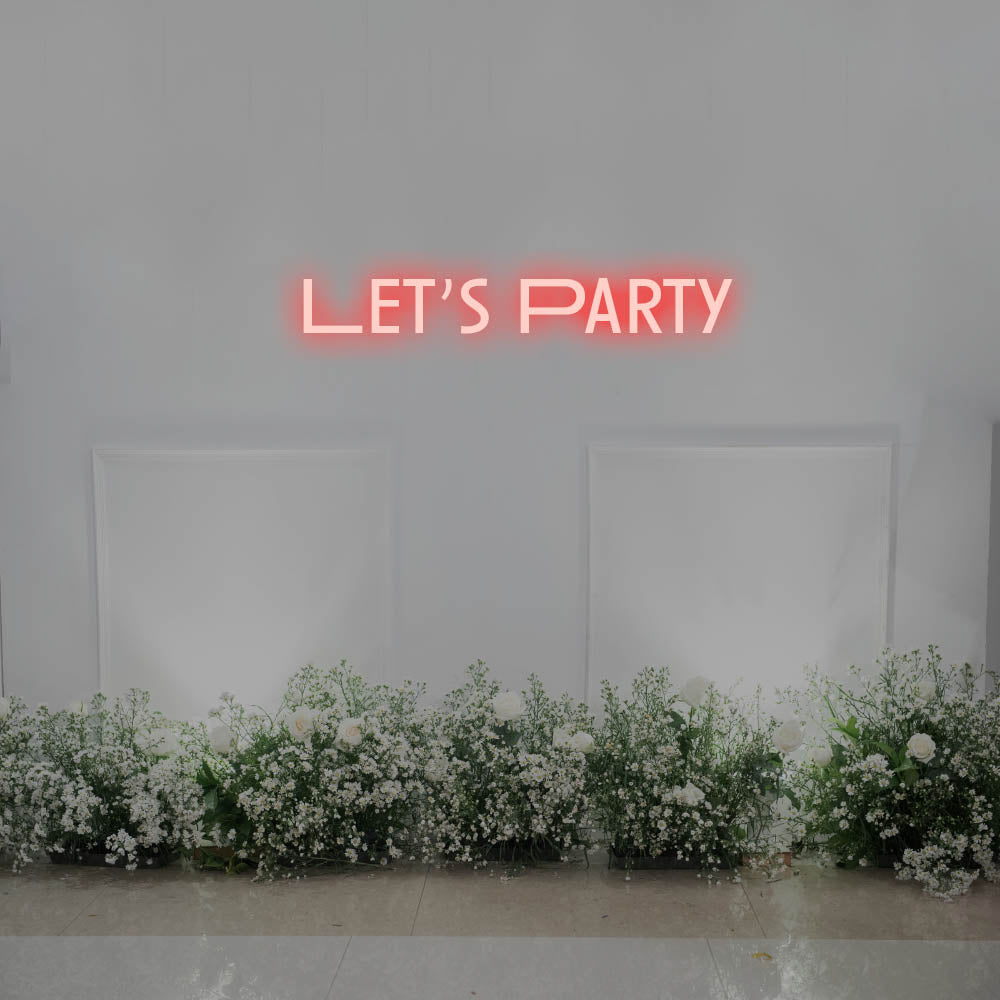 Let's Party LED Neon Sign – Perfect Wedding Decor