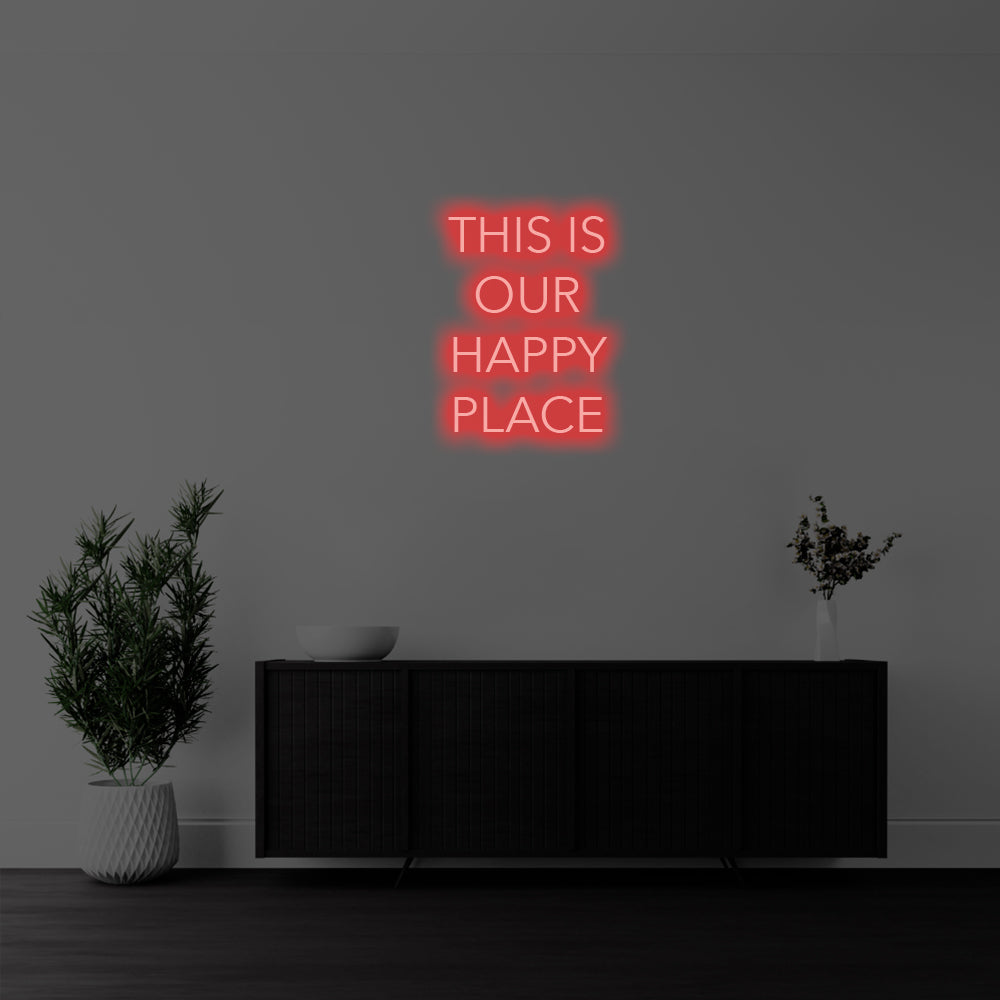 This Is Our Happy Place LED Neon Sign – Perfect Creative Decor