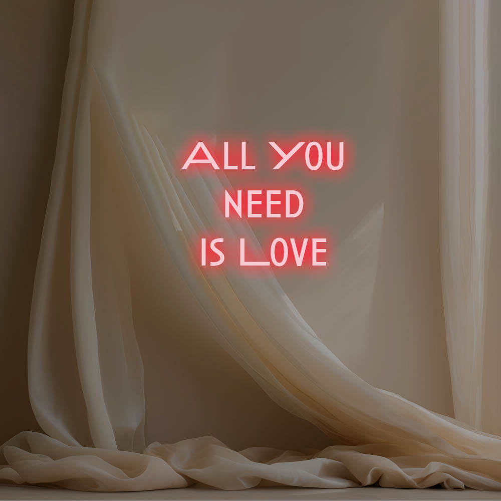 All You Need Is Love LED Neon Sign – Perfect Wedding Decor