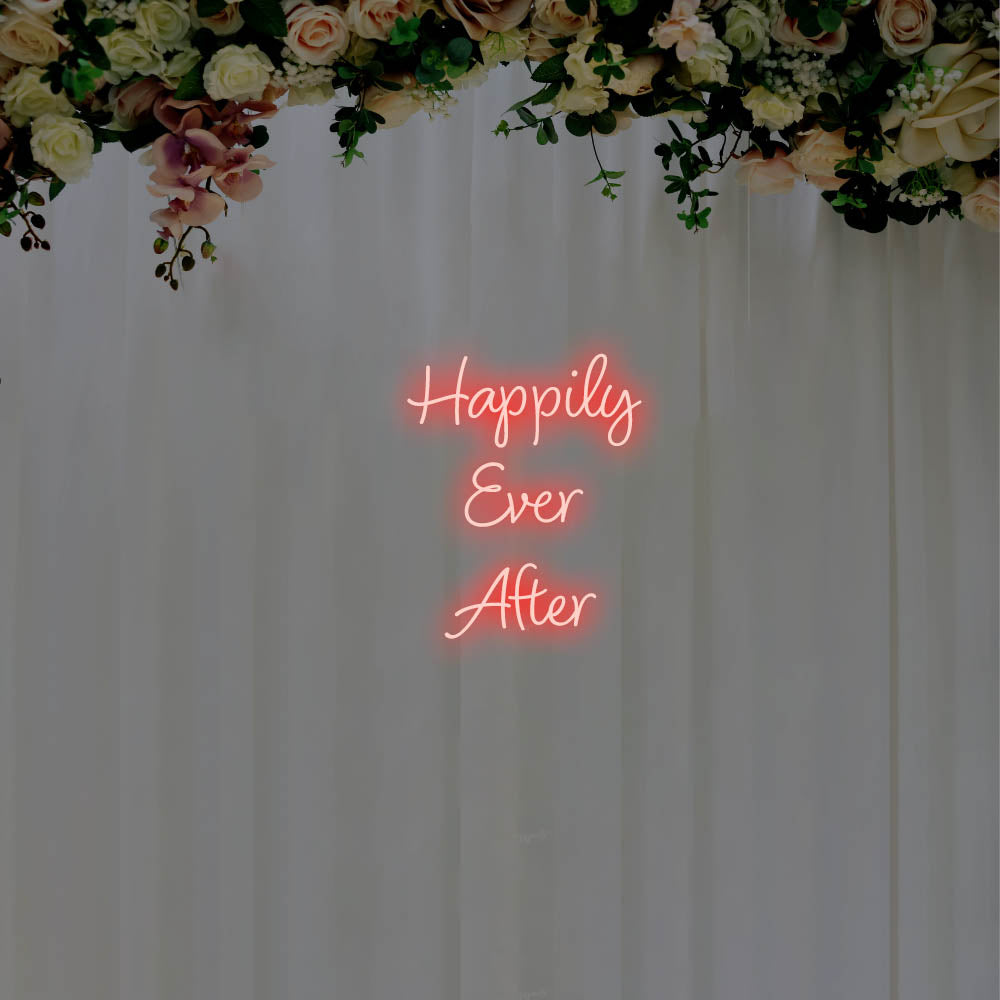 Happily Ever After LED Neon Sign – Perfect Wedding Decor
