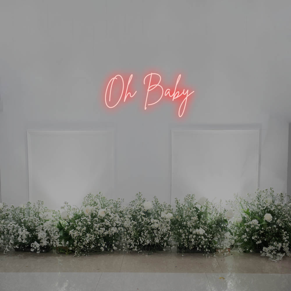 Oh Baby LED Neon Sign – Perfect Wedding Decor