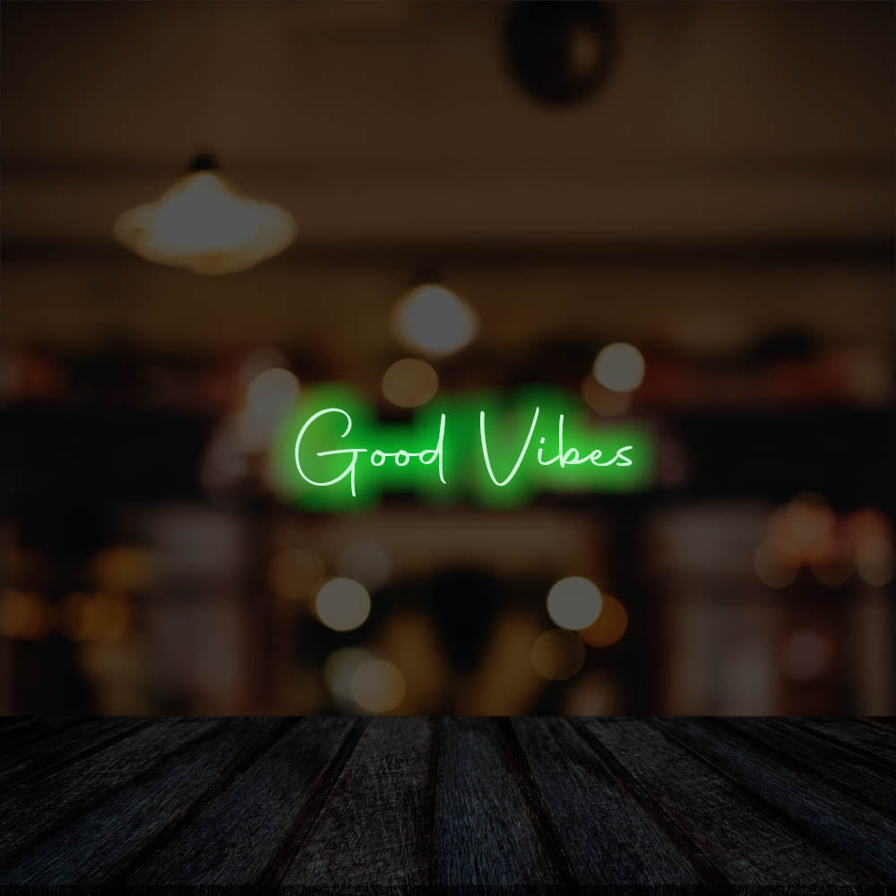 Good Vibes LED Neon Sign – Perfect Business Decor