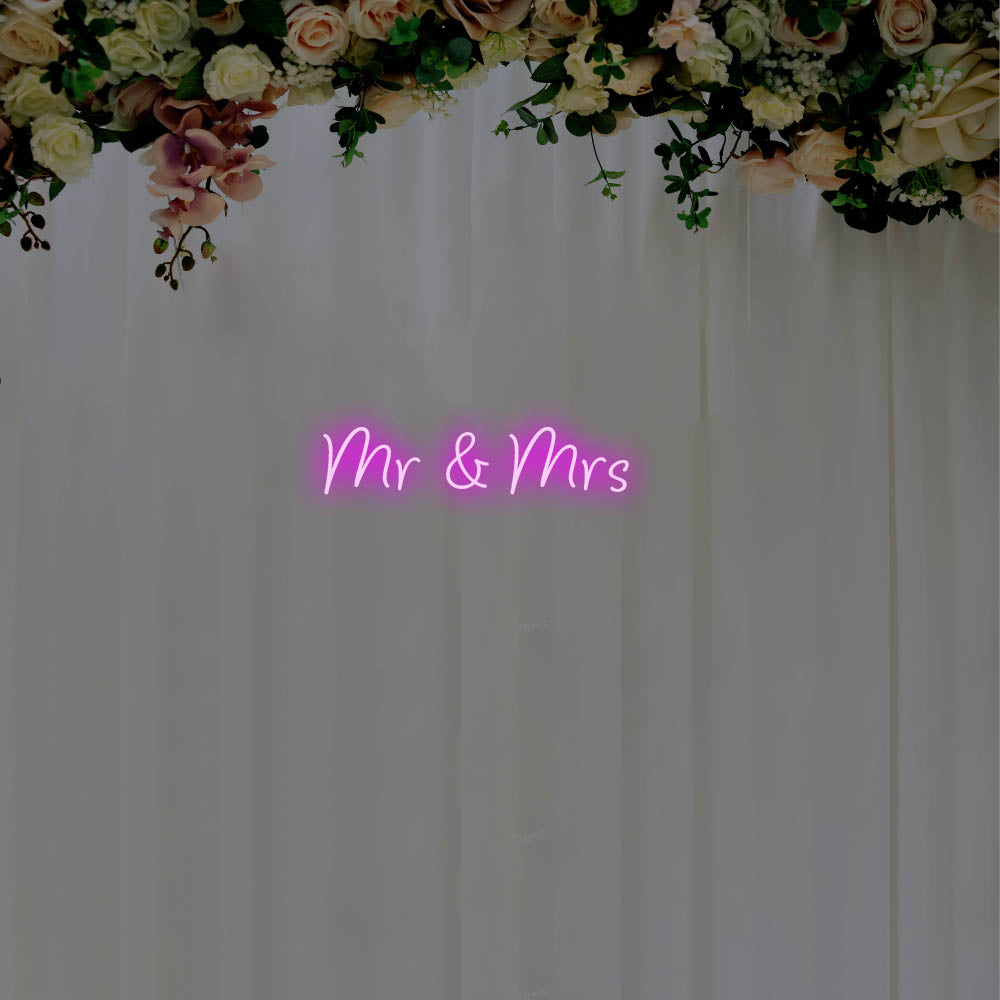 Mr & Mrs LED Neon Sign – Perfect Wedding Decor
