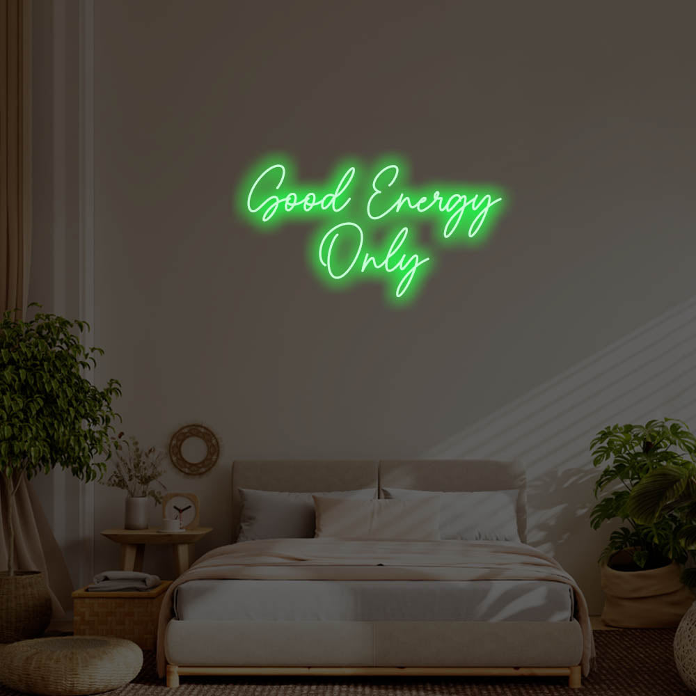 Good Energy Only LED Neon Sign – Perfect Pop Culture Decor