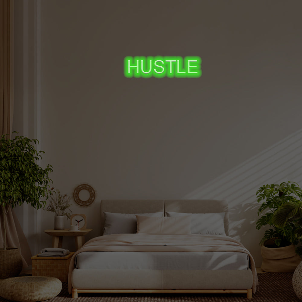 Hustle LED Neon Sign – Perfect Inspirational Decor