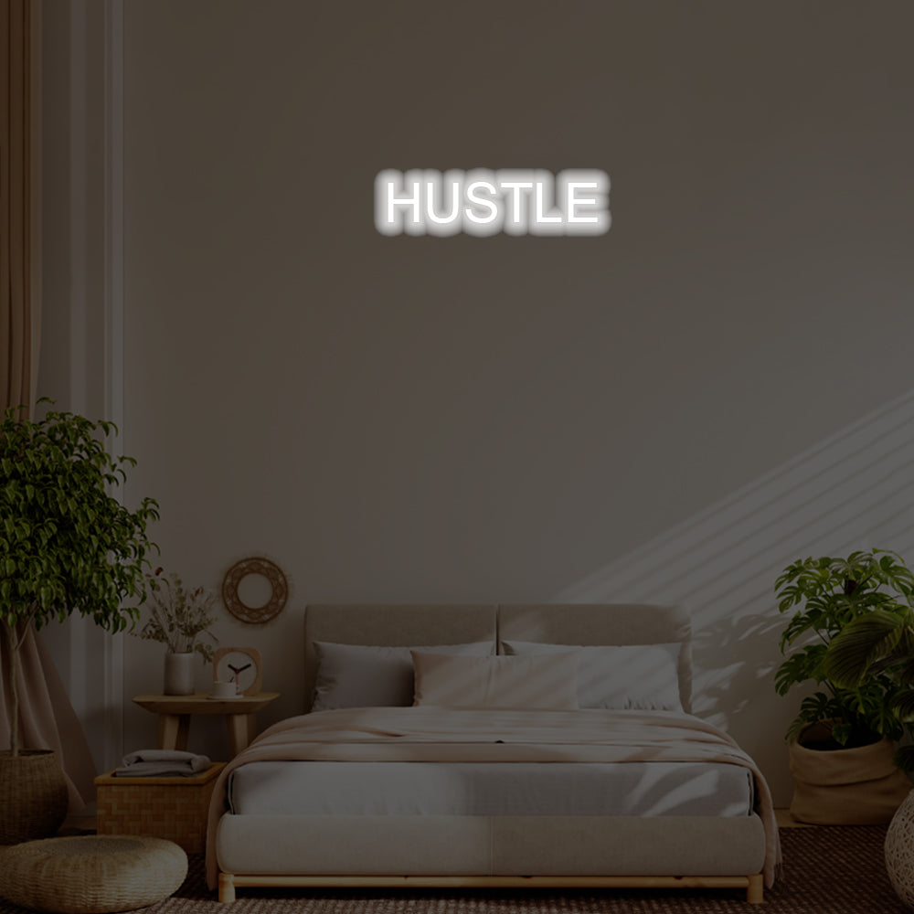 Hustle LED Neon Sign – Perfect Inspirational Decor