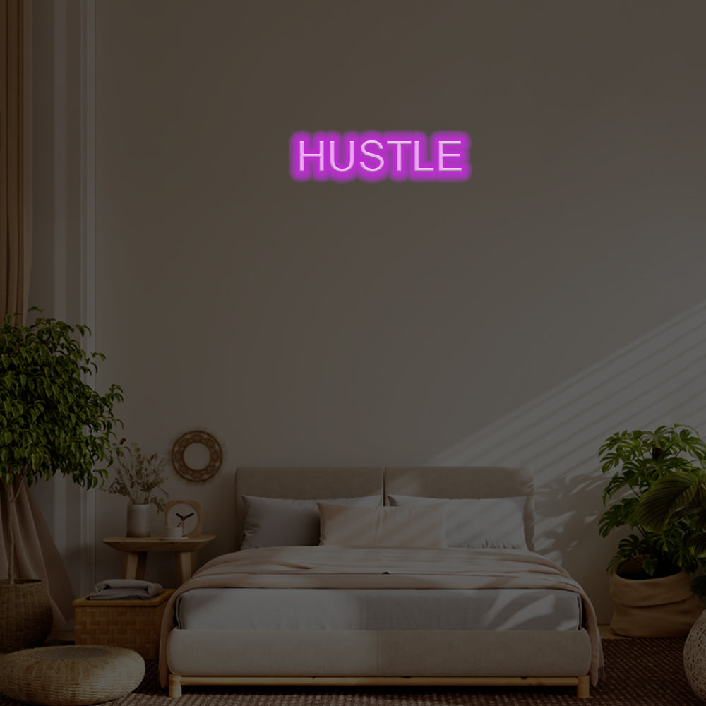 Hustle LED Neon Sign – Perfect Inspirational Decor