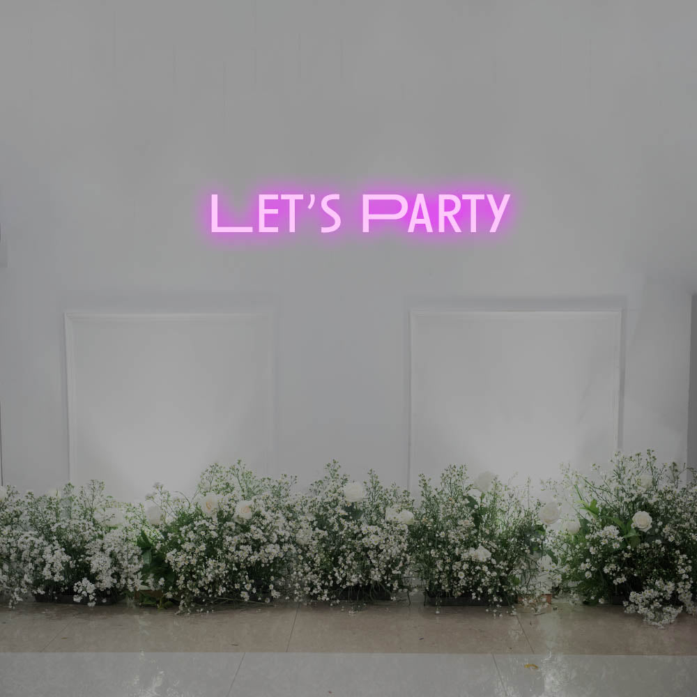 Let's Party LED Neon Sign – Perfect Wedding Decor