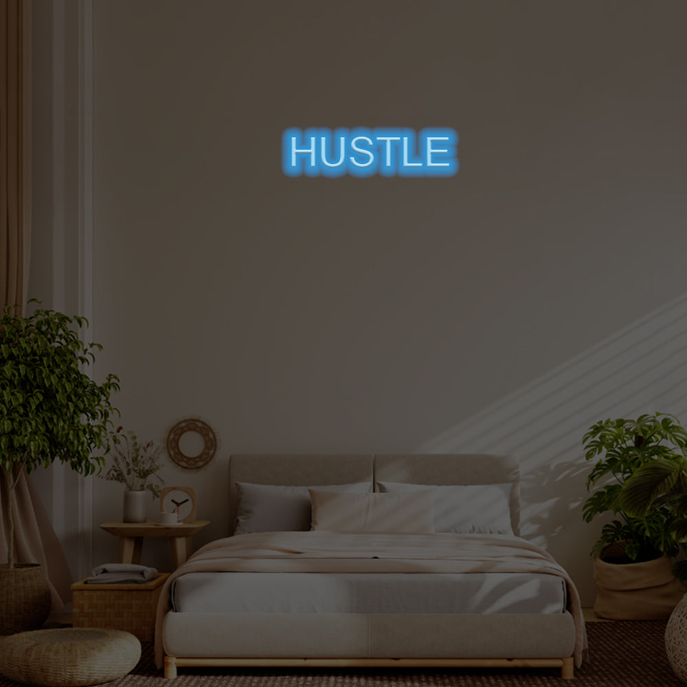 Hustle LED Neon Sign – Perfect Inspirational Decor