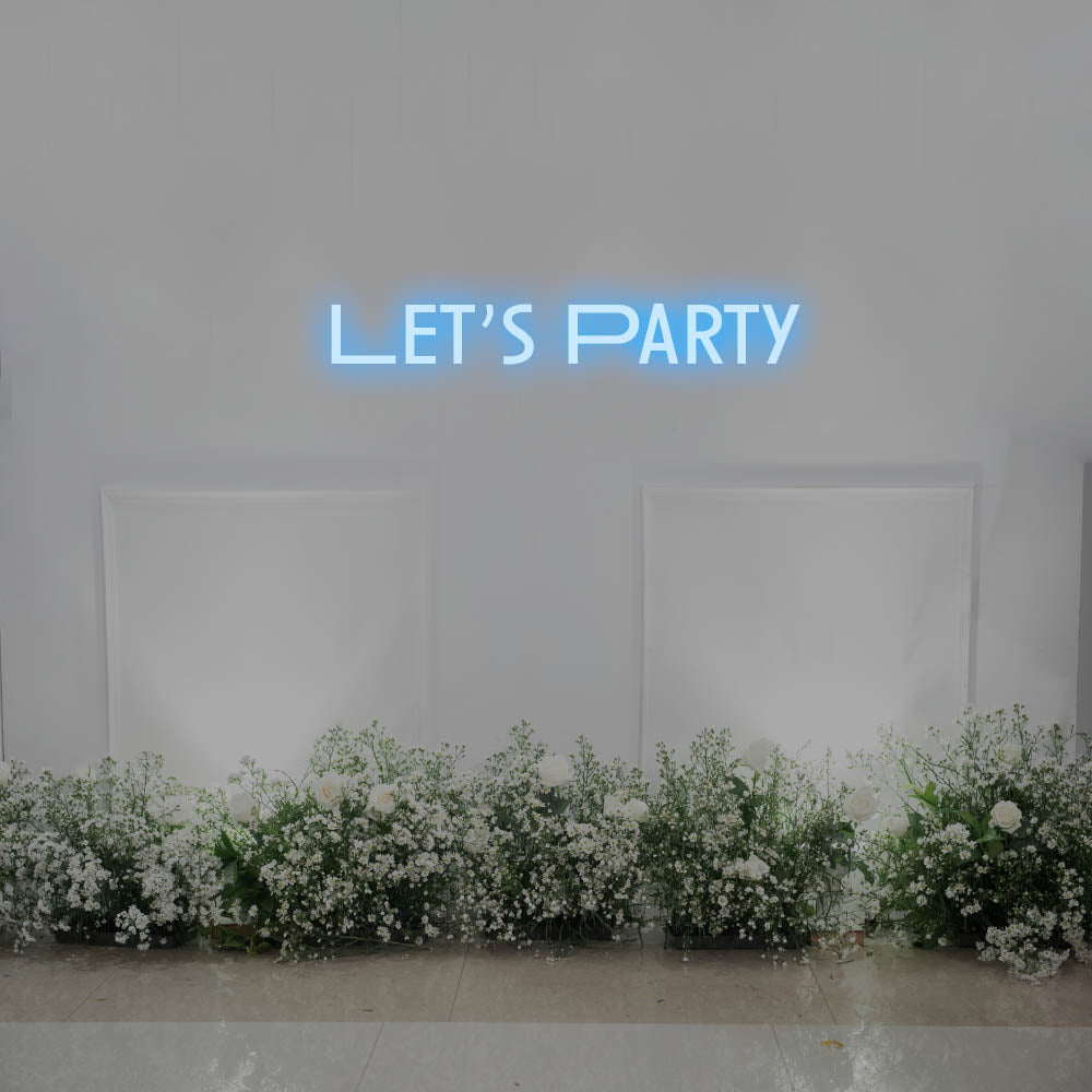 Let's Party LED Neon Sign – Perfect Wedding Decor