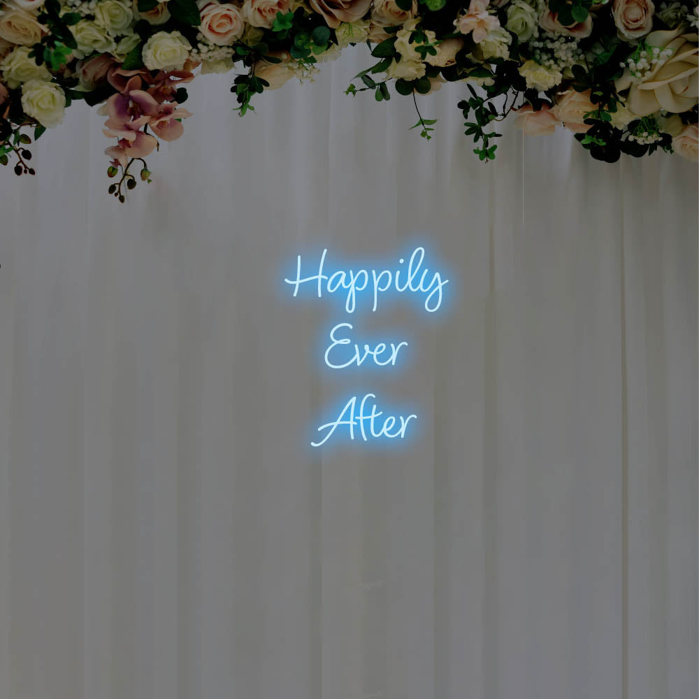 Happily Ever After LED Neon Sign – Perfect Wedding Decor