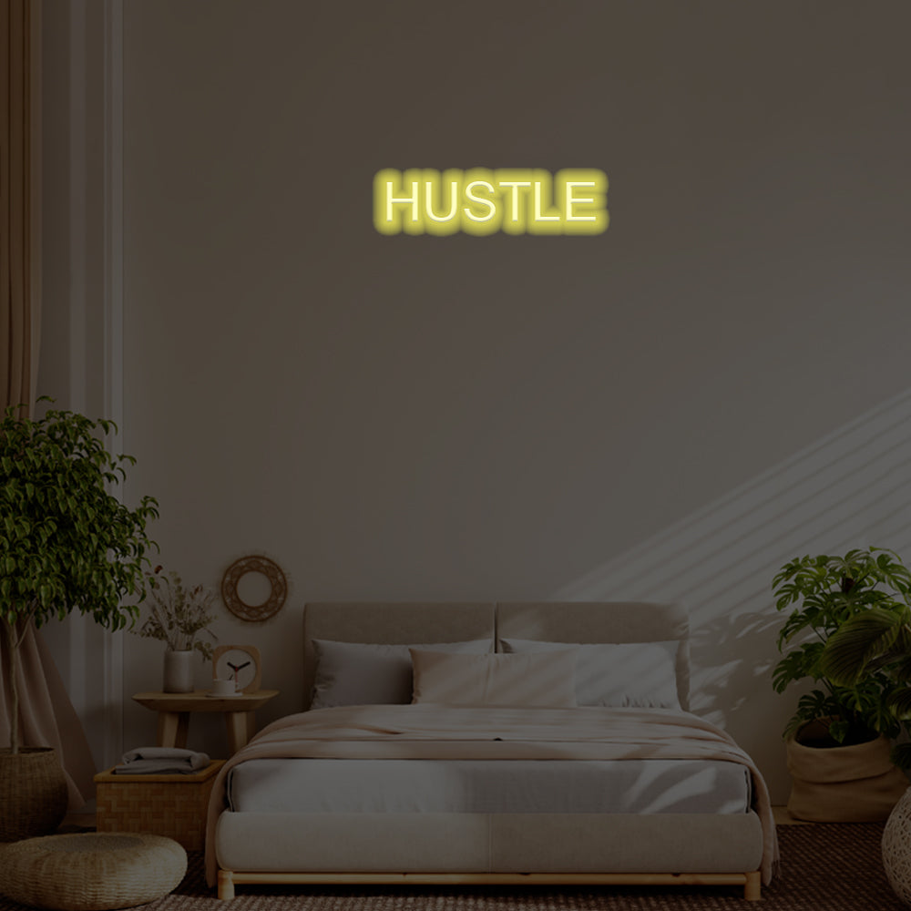 Hustle LED Neon Sign – Perfect Inspirational Decor