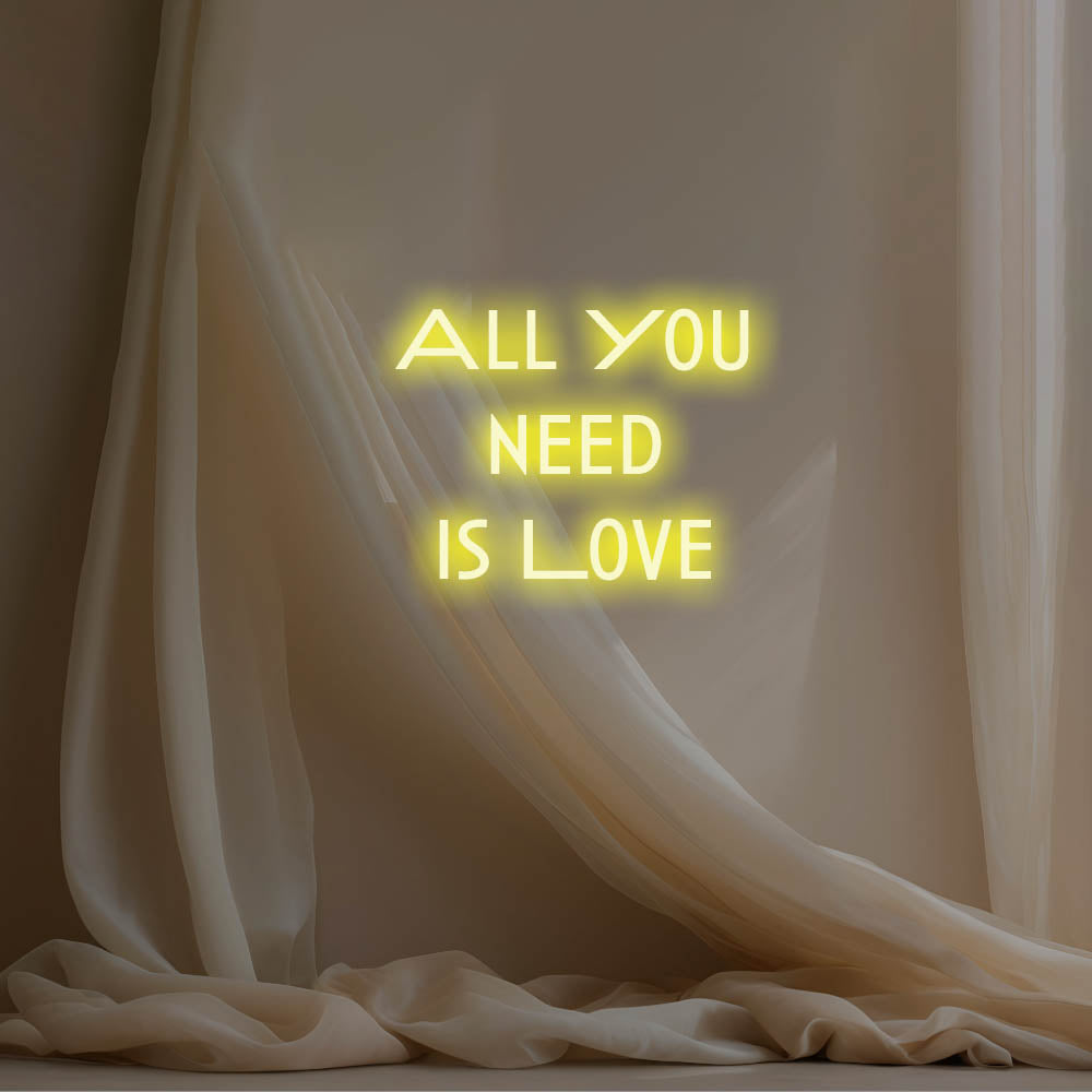 All You Need Is Love LED Neon Sign – Perfect Wedding Decor