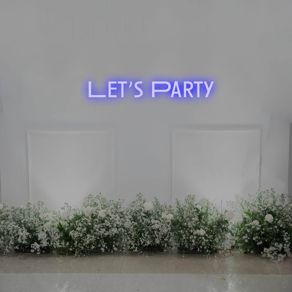 Let's Party LED Neon Sign – Perfect Wedding Decor