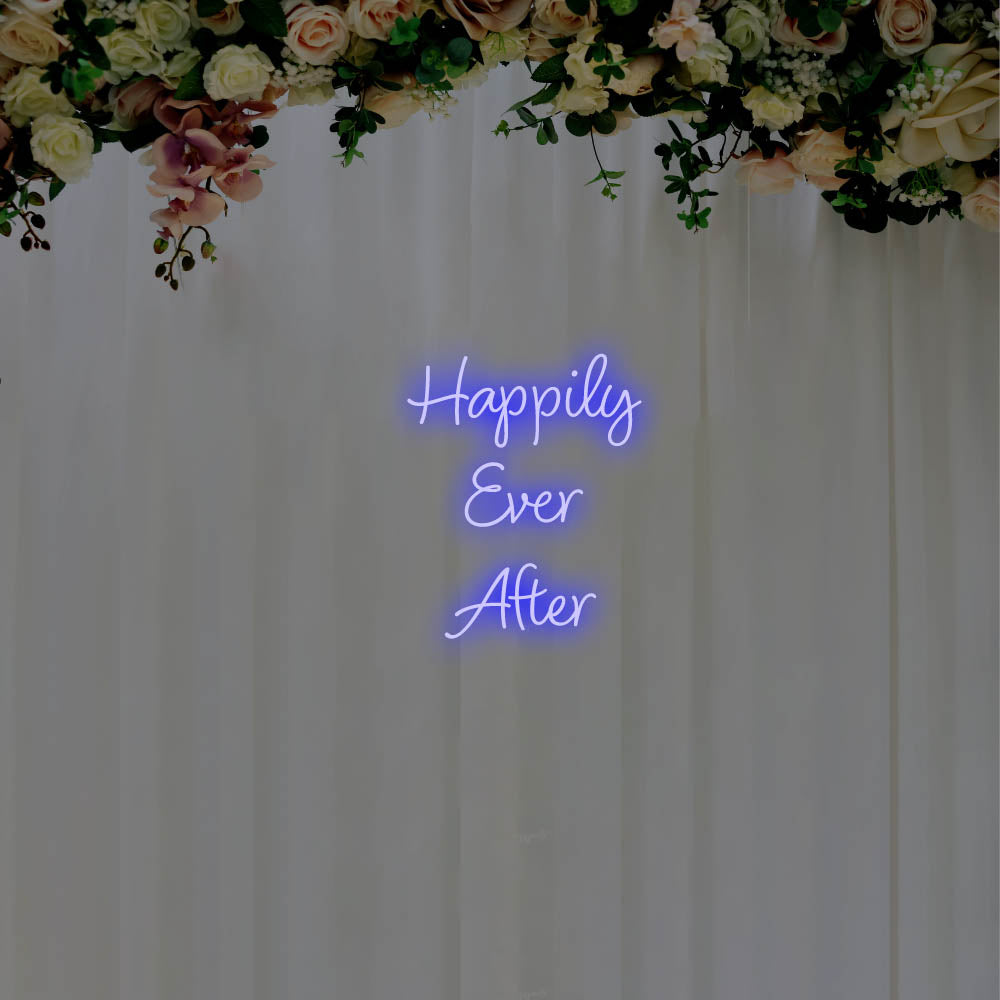 Happily Ever After LED Neon Sign – Perfect Wedding Decor