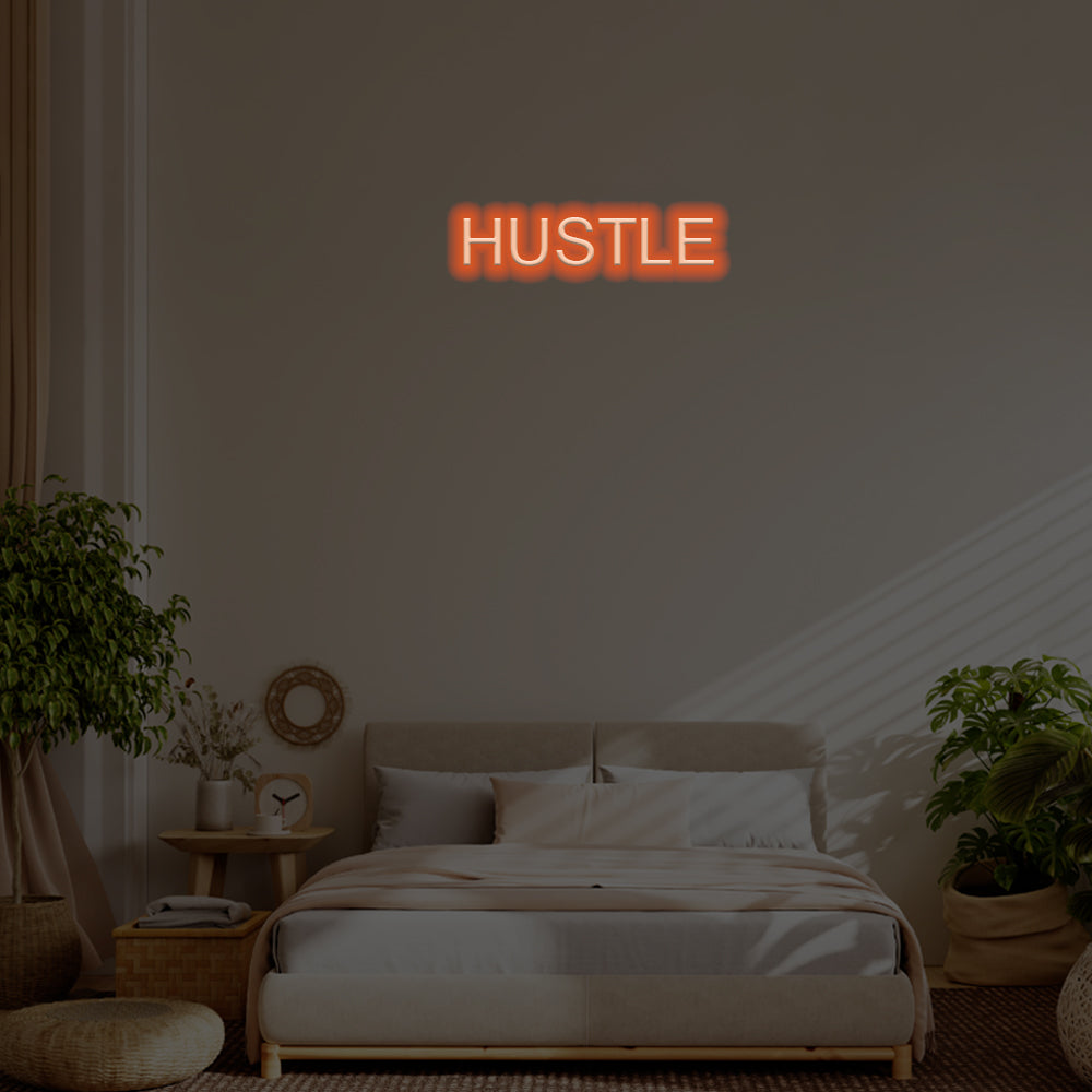 Hustle LED Neon Sign – Perfect Inspirational Decor